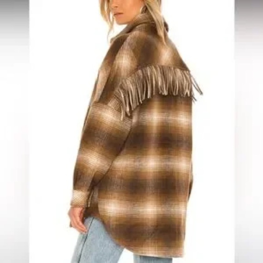 LIKE NEW BB Dakota Steve Madden Brown and Tan Plaid Jacket